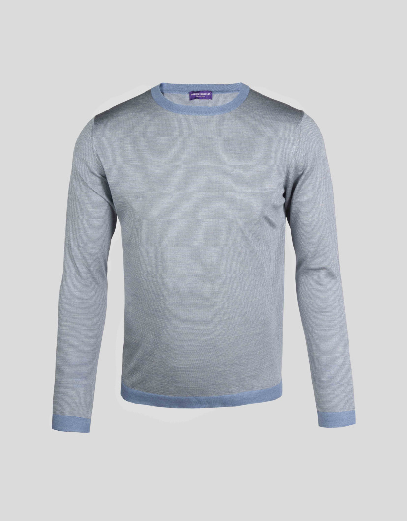 Patrick Hellmann Collection Light Blue Pullover 100% Silk image